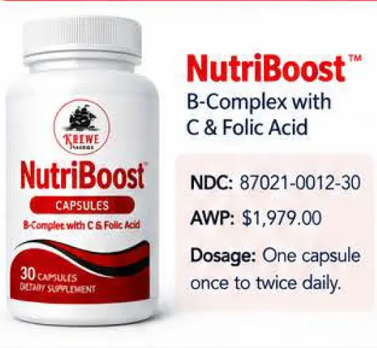 NutriBoost B-Complex with C & Folic Acid 30CT