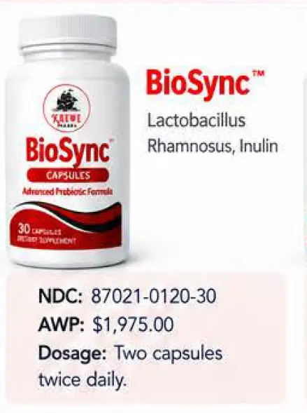 BioSync Lactobacillus Rhamnosus, Inulin 30CT