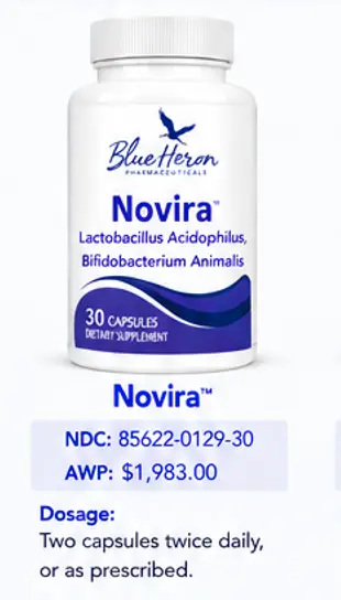 Novira Lactobacillus Acidophilus, Bifidobacterium Animals 30CT