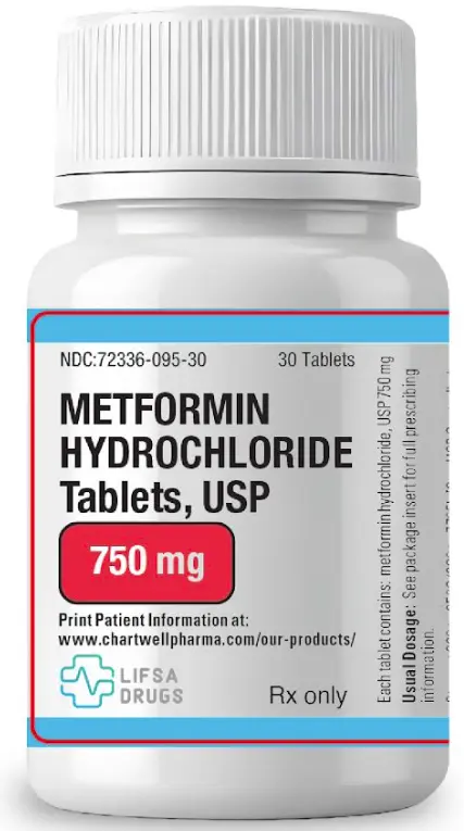 Metformin 750 mg Tablet 30CT