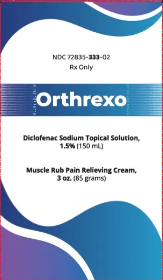 ORTHREXO Diclofenac Sodium Sol. 1.5%, menthol/methyl salicylate cream KIT