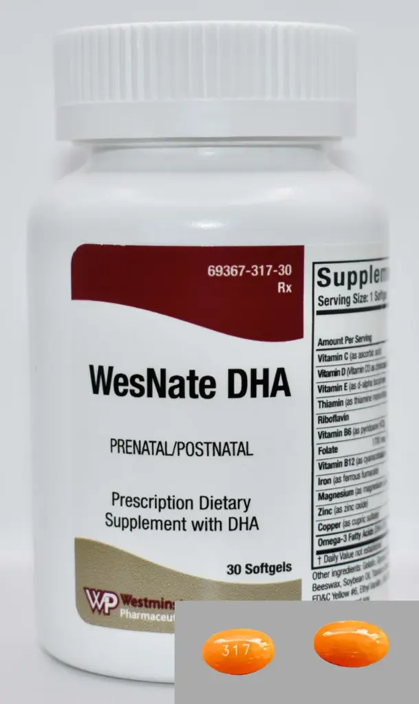 WesNate DHA Prenatal and Postnatal Multivitamin 30CT 
