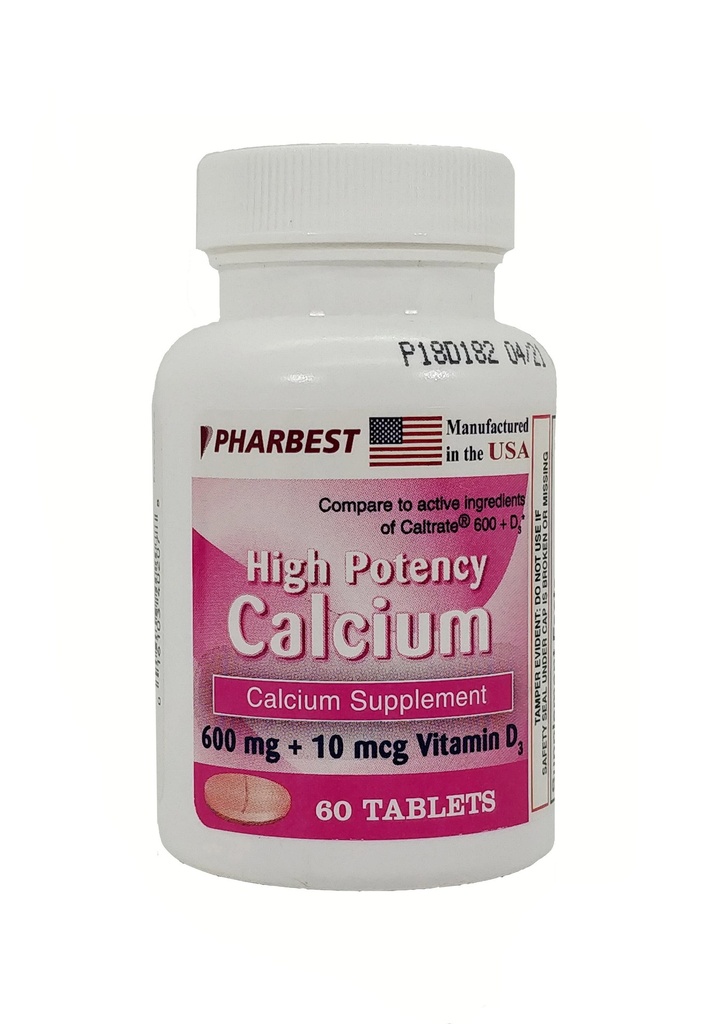 Calcium 600mg +D 400IU Tabs 60CT
