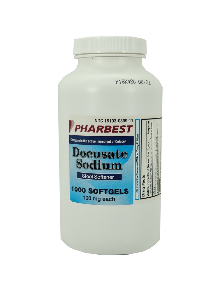 Docusate Sodium 100mg Caps 1000CT