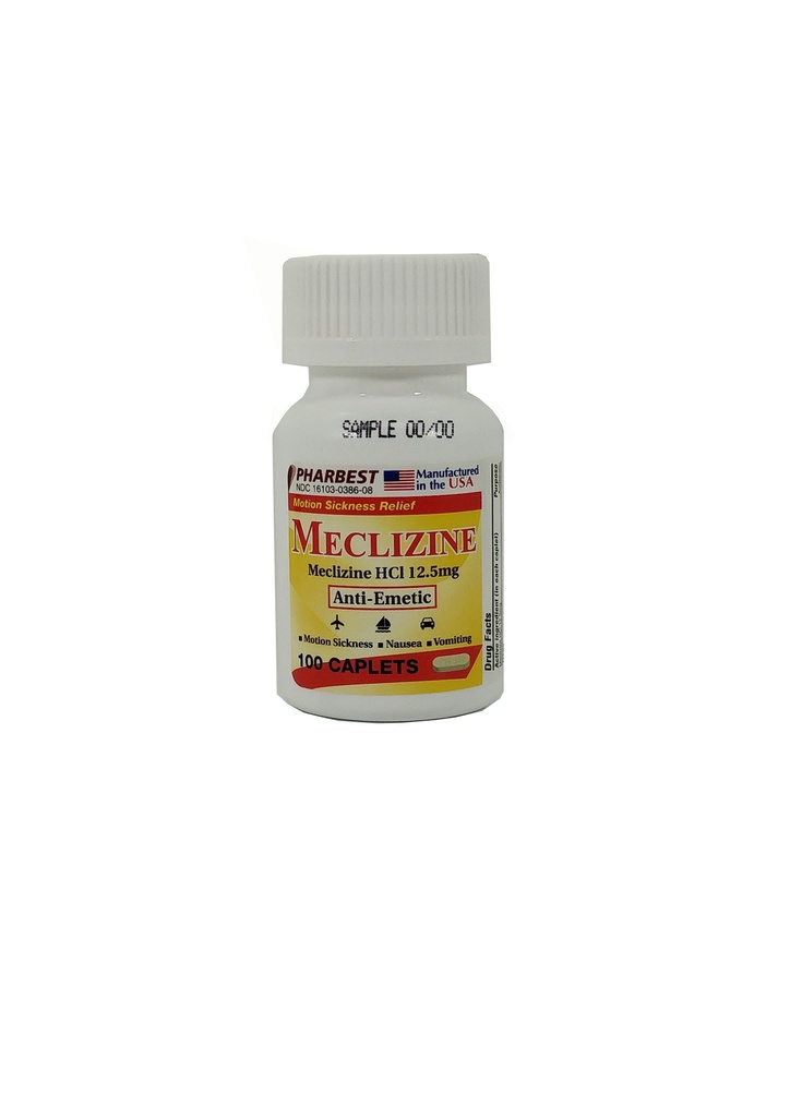 Meclizine 12.5mg Tabs 100CT