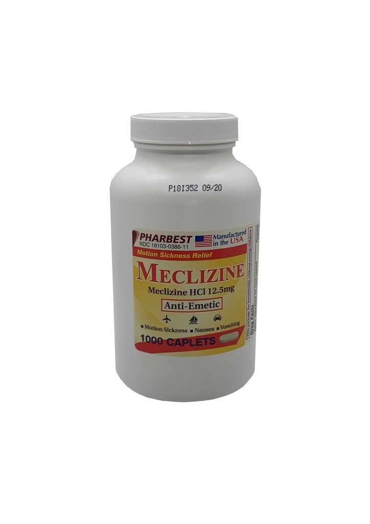 Meclizine 12.5mg Tabs 1000CT