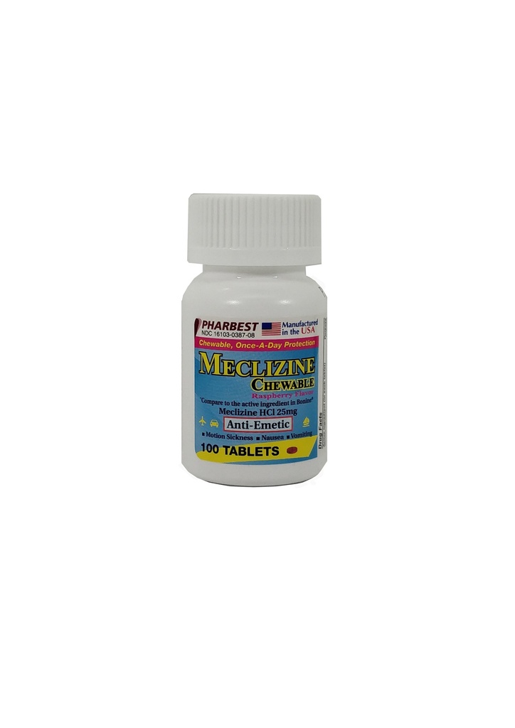 Meclizine 25mg Tabs 100CT