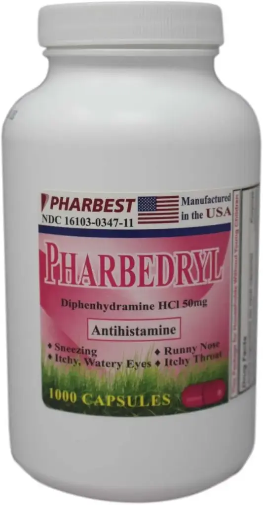 Pharbedryl 50mg Caps Diphenhydramine 1000CT