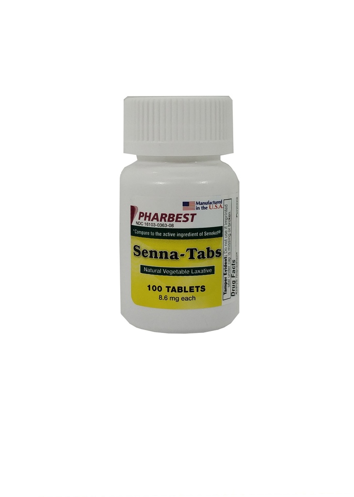 Senna 8.6mg Tabs 100CT