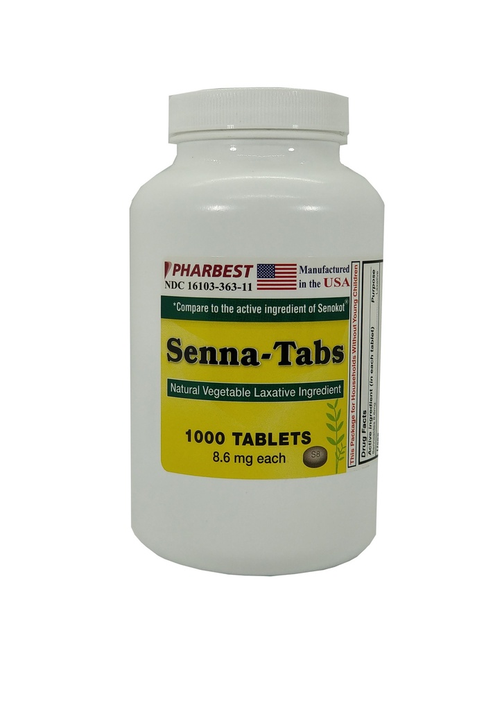 Senna 8.6mg Tabs 1000CT