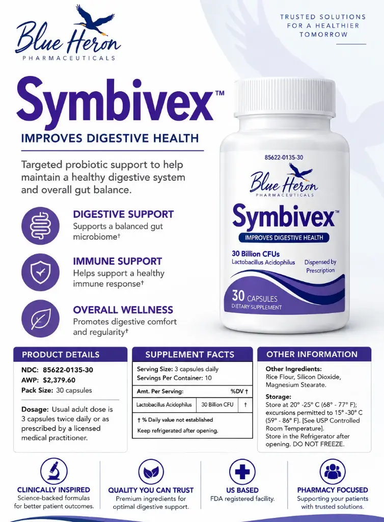 Symbivex Lactobacillus Acidophilus 30B CFUs 30CT