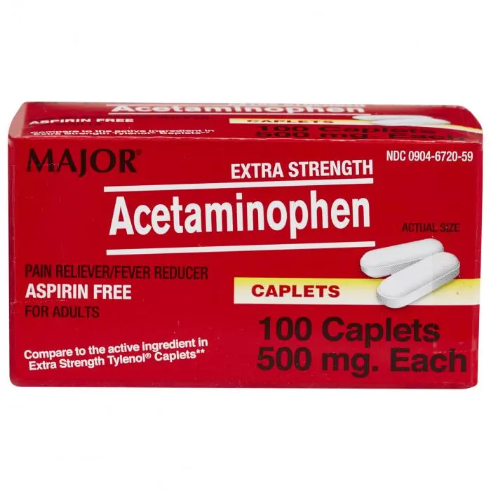 ACETAMINOPHEN ES 500MG CAPLETS 100CT