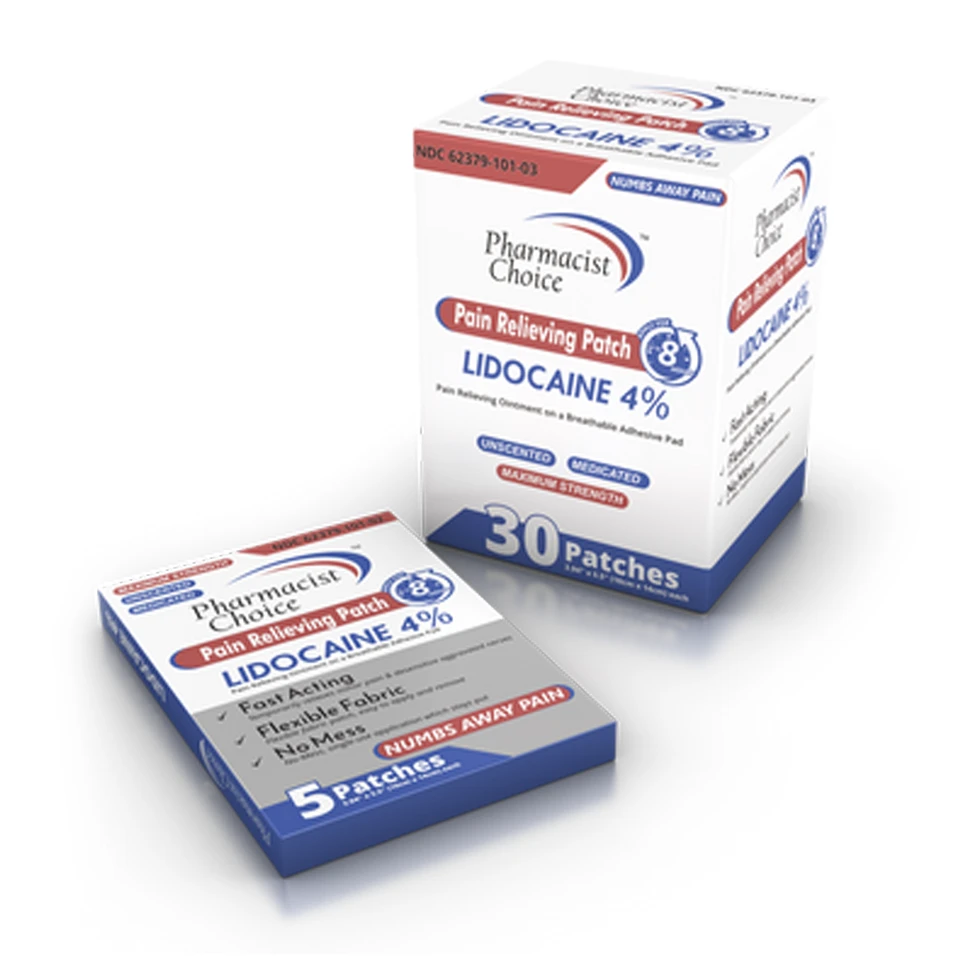 Pharmacist Choice Lidocaine 4% Pain Patch 30/Box
