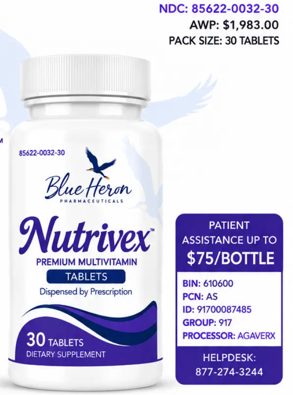 Nutrivex Multivitamin Tablets 30CT