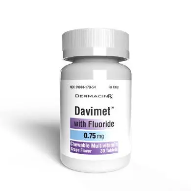 Davimet with Fluoride Chewable Multivitamin  30 Tablets 