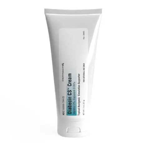 Diabecin CS Cream  Menthol 2% and Capsaicin 0.05% 57g tube