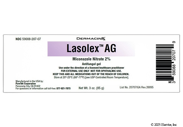 Lasolex AG Miconazole Nitrate 2% Gel  85g Tube 