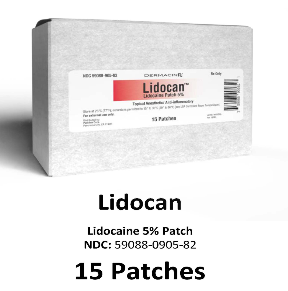 Lidocan Lidocaine 5% Patch  15 Patches 