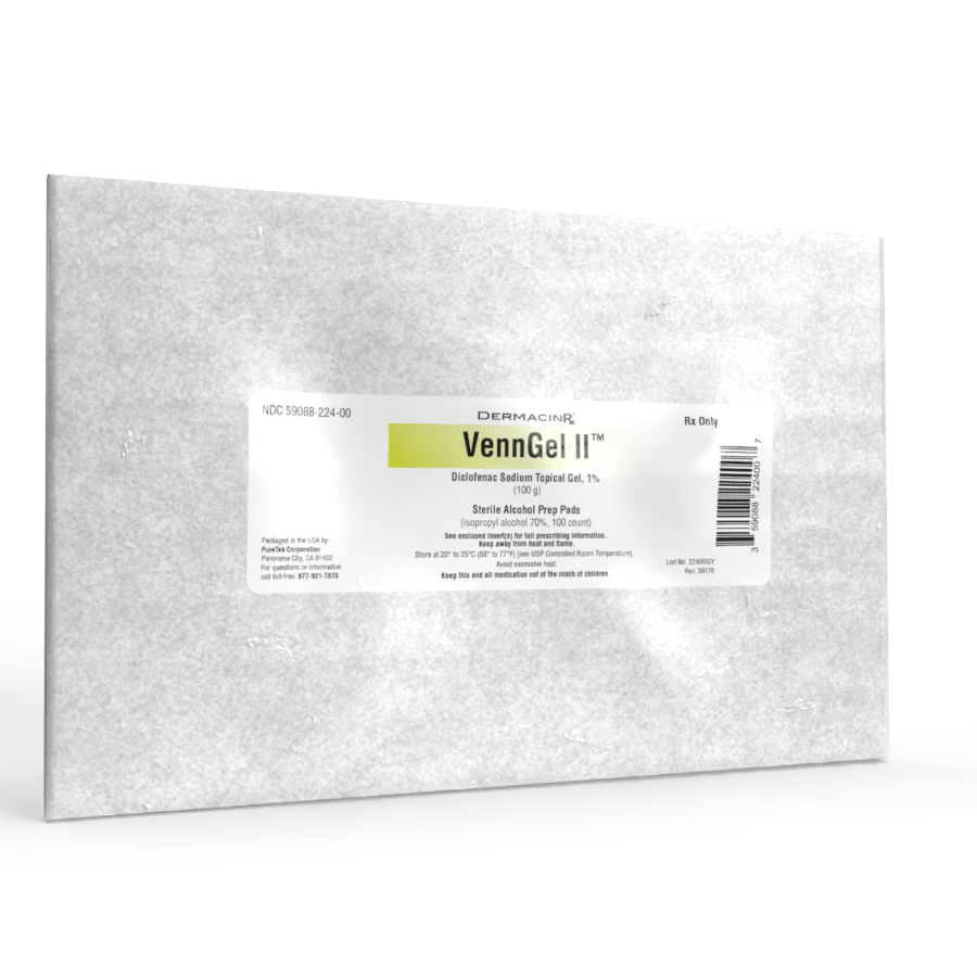 VennGel ll Diclofenac 1% Gel, Alchohol Prep Pads Kit 