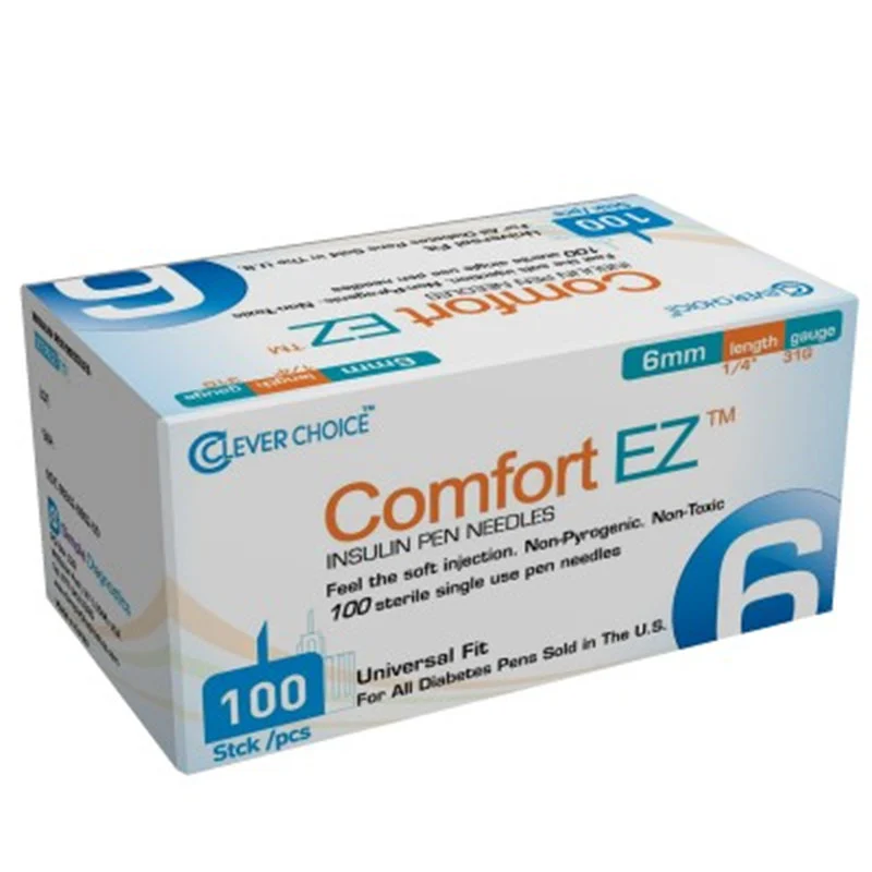 [200244] Clever Choice Comfort EZ Insulin Syringes 31 G 1 cc 15/64 in. / 6mm 100BX