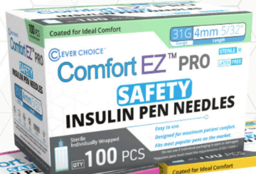 [200266] Clever Choice Comfort EZ PRO SAFETY Insulin Pen Needles 31 G 5/32 in. (4mm) 100BX