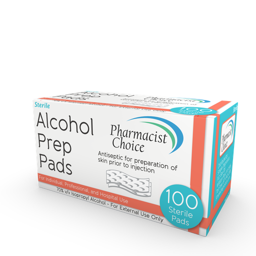 [200268] Pharmacist Choice Alcohol Prep Pads (Gamma-Sterilized) – 100BX