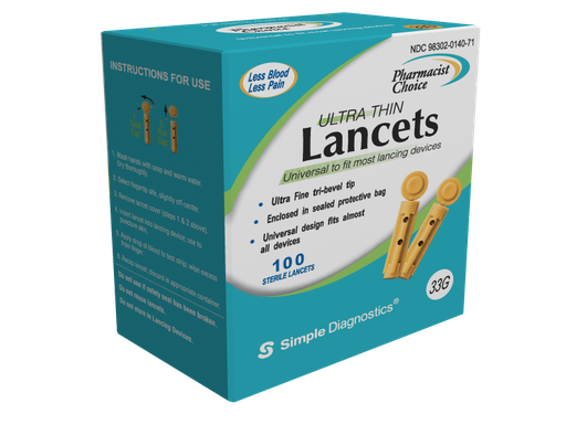 [200273] Pharmacist Choice Twist Top Lancets 33 G 100BX