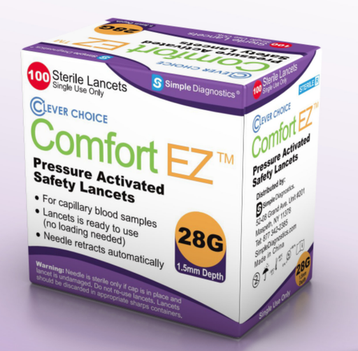 [200275] Clever Choice Comfort EZ Safety Lancets 28G 100BX