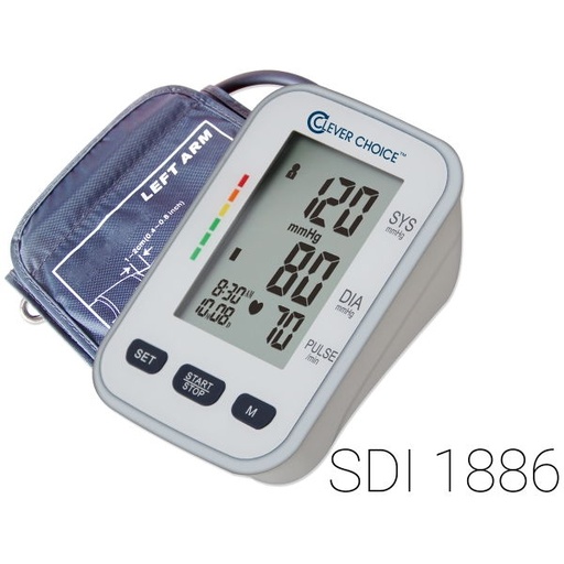 [200281] Clever Choice Fully Auto Digital Arm Bilingual Talking Blood Pressure Monitor 120 Memory