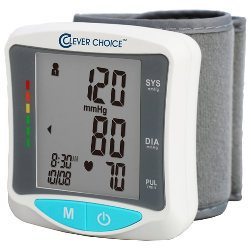 [200283] Clever Choice Fully Auto Digital Wrist Blood Pressure Monitor 120 Memory