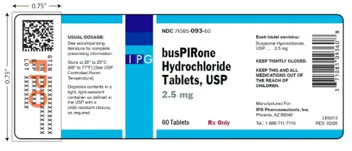 [200377] Buspirone 2.5mg Tablet 60CT