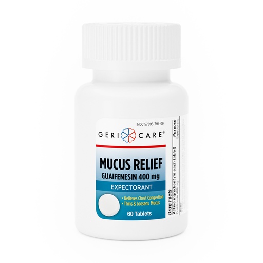 [200387] Mucus Relief Guaifenesin 400mg tablets 60 count