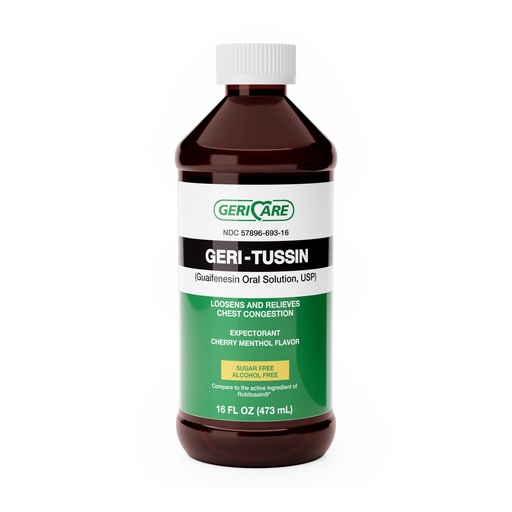 [200391] Geri-Tussin Alcohol Free Sugar Free 100mg/5mL liquid 16 fl oz
