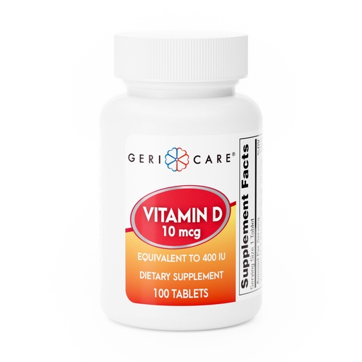 [200478] Vitamin D3 10mcg (400 IU) tablets 100 count