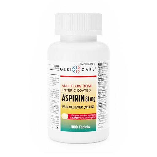 [200557] Enteric Coated Aspirin 81mg tablets 1000 count