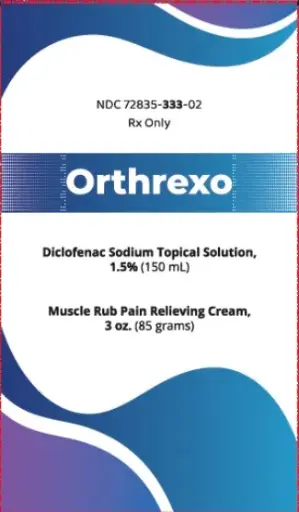 [200640] ORTHREXO Diclofenac Sodium Sol. 1.5%, menthol/methyl salicylate cream KIT