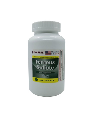 [200679] Ferrous Sulfate 325mg Green Tabs 1000CT