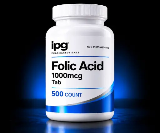[200708] Folic Acid 1000mcg Tab 500CT