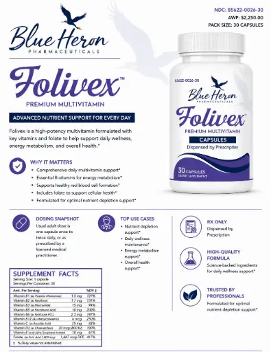 [200767] Folivex Premium Multivitamin Capsules 30CT